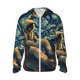 thumbnail image 1 of Balery Astronaut Starry Night Sudadera ligera de manga larga con capucha y protección solar UPF 50+ para hombre y mujer, ideal para pesca y running-XX-Large, 1 of 7