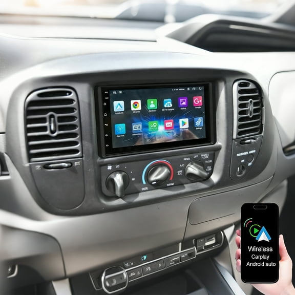 Gsuatey Car Stereo Radio for Ford F150 1997-2004, Android 13 7inch IPS Touchscreen with Wireless CarPlay Android Auto GPS Bluetooth FM/RDS WiFi SWC, Backup Camera