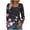 Black#2, variant on Womens Long Sleeve Shirts Asymmetrical Neck Button Tops Dressy Casual Polka Print Blouses Fall Clothes