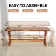 thumbnail image 6 of Outsunny Rustic Carbonized Fir Wood Outdoor Bench, 45" Backless Garden Loveseat with X-Shape Base for Patio, Porch, Deck or Entryway, Supports 528 lbs, Natural Wood Finish, 6 of 8