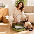 thumbnail image 7 of Semi-Enclosed High-Walled Cat Litter Box with Scoop (Anti-Scatter Design), 7 of 7