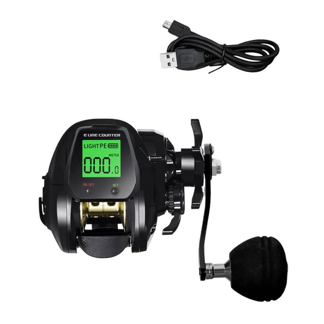 Accesorios para carretes de pesca con asistencia eléctrica, ligeros, profesionales y resistentes al agua. Mano derecha negra