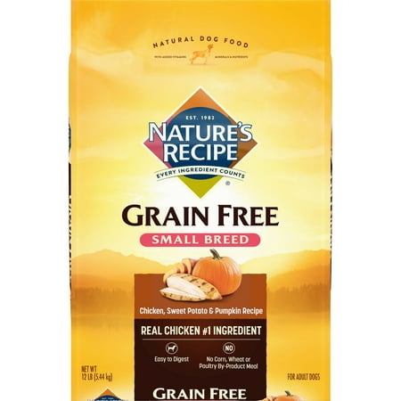 Nature's Recipe Small Breed Grain Free Easy to Digest Chicken, Sweet Potato & Pumpkin Recipe Dry Dog Food, (Best Hot Dog Sauce Recipe)