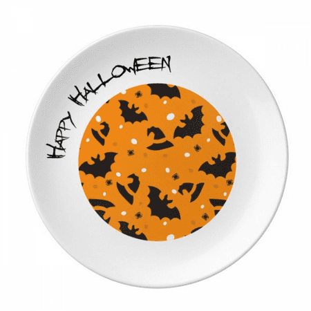 

Spider Bat Halloween Hallowmas Plate Decorative Porcelain Salver Tableware Dinner Dish