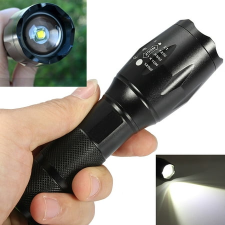 3000 Lumens T6 LED 5 Modes Flashlight  Zoomable Focus Tactical Waterproof Torch Lamp Light Lantern Portable (Battery is not (Best Tactical Flashlights 2019)