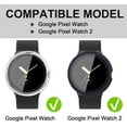 thumbnail image 4 of KOMI Hard PC Case Built in Tempered Glass Screen Protector for Google Pixel Watch 2 (2023) / Google Pixel Watch, Durable Matte Protective Cover Bumper for Google Pixel Watch 2/1, Matte Midnight Blue, 4 of 5
