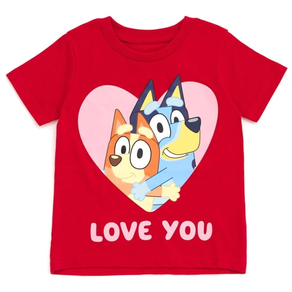 Camiseta Bluey Bingo Toddler Boys roja 5T 100% algodón