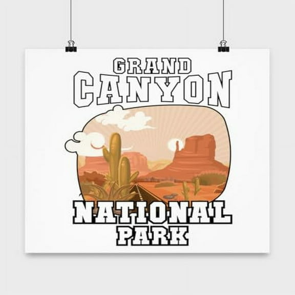 Grand Canyon Poster, National Park, Arizona Wall Art Gift, White 13x13in Poster
