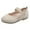 a-Beige2010, variant on FINALGANG Girls Leather Dance Shoes Kids Solid Color Lightweight Soft Sole Round Toe Ballet Shoes For Dance Performance Wear Leisure Footwear