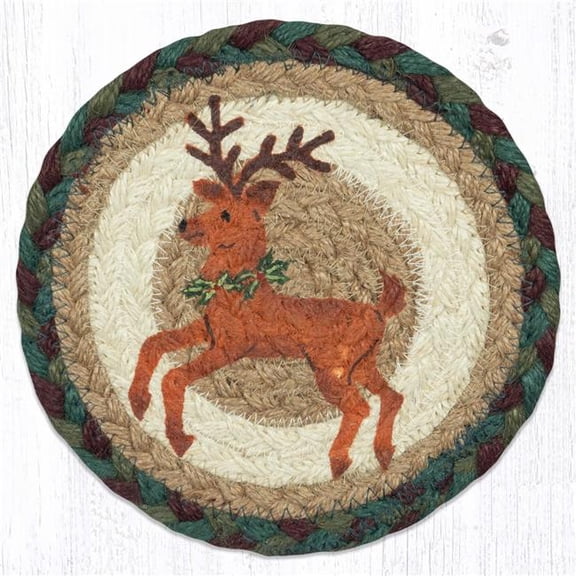 Capitol Importing 79-508R 7 x 7 in. LC-508 Reindeer Round Large Coaster