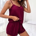 thumbnail image 4 of FAIWAD Womens Pajama Sets Sleeveless Ruffled Camisole and Shorts 2 Piece Nightwear Lounge Set, 4 of 9