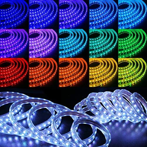 Wyzworks Led Rope Lights 100 Ft Waterproof Color Changing Strip Light For Outdoor Indoor Use Flexible Dimmable Lighting With Remote Controller 16 Colors Multi Modes 25 50 100 150 Feet Walmart Com Walmart Com