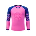 thumbnail image 2 of Sinleey Mens Goalkeeper Jersey Uniform Football Padded Goalie T-shirt Long Sleeve Sports Training Hot Pink L, 2 of 7