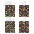 thumbnail image 2 of Lsque Mexican Folk Art Floral Printed Tissue Box Cover Holder, Facial Paper Organizer Dispenser,Square with Bottom Belt, PVC Leather Decorative Organizer, 2 of 8