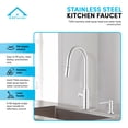 thumbnail image 6 of KBFmore 19.8 Inch Stainless Steel Kitchen Faucet with Soap Dispenser and Dual Function Pull Out Down Spray Head, 6 of 9