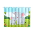 thumbnail image 3 of MKHERT Elephant Window Curtain Kitchen Curtains Window Treatments 26x39 inch,Set of 2, 3 of 3