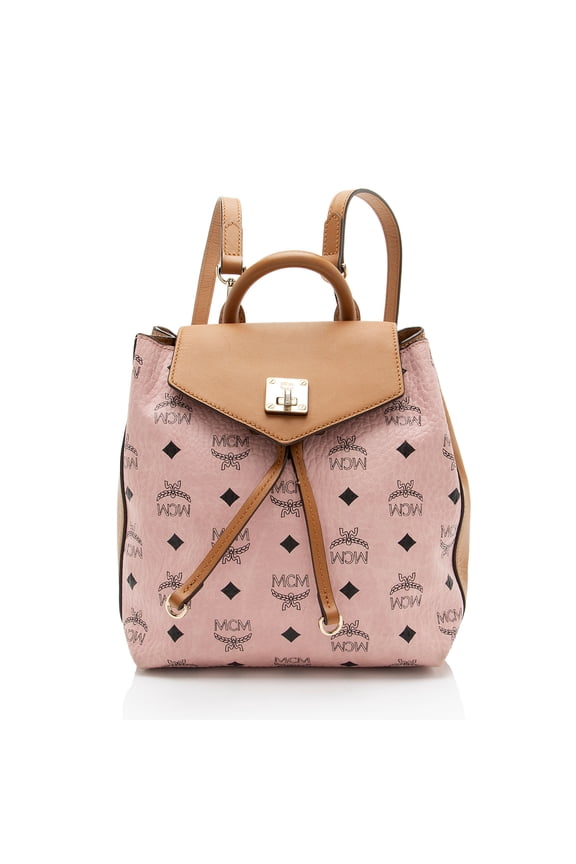 Pre-Owned MCM Visetos Essential Drawstring Small Backpack