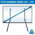 thumbnail image 6 of Mount-It! Tilting Tabletop TV Stand | Fits 32"-70" TVs | Height Adjustable Base, 6 of 9