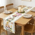 thumbnail image 2 of QuanTara Rabbit Ear Table Flag Easter Table Runner, 35.43x12.99in Printed Table Runner for Holiday Dining, Restaurant, Party Decor, 4 Sizes Available, 2 of 6