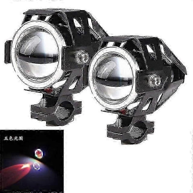 U7 LED Motorcycle Headlight 125W - Moto Driving Light with Fog Lamp