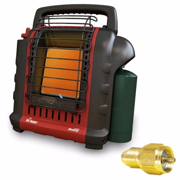 Calentador portátil Buddy Mr. Heater F232000 con tanque de latón
