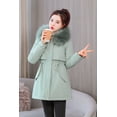thumbnail image 1 of Chaqueta de algodón para mujer, chaqueta de algodón de plumón grueso y cálido de moda para mujer, chaqueta de algodón de longitud media a larga para mujer, ropa de abrigo para mujer, 1 of 6
