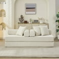 thumbnail image 6 of Comfy Convertible Folding Mattress Couch, Floor Sofa Bed, Chenille Floor Sofa with Armrest, Floor Sofa Lounge Couch for Living Room Bedroom Lounge Studio (Beige), 6 of 12