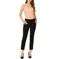 thumbnail image 2 of INSPIRE CHIC Women's Sleeveless Lace Ruffled Semi Sheer Blouse Top, 2 of 7