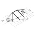 thumbnail image 3 of CANOPIA by PALRAM Lily 3 ft. x 7 ft. Door and Window Fixed Awning - Black, 3 of 5