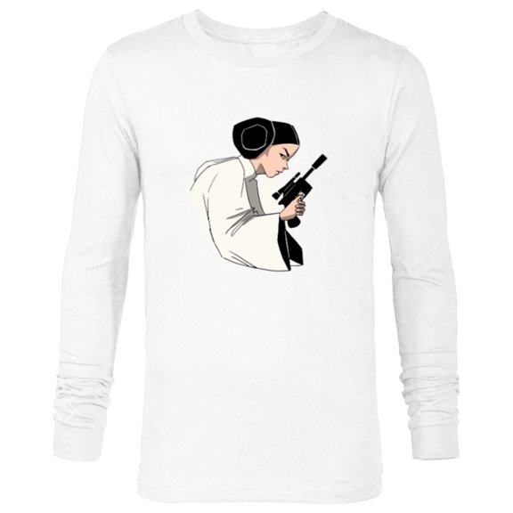 Star Wars Princess Leia Ready to Fight - Long Sleeve T-Shirt for Men - Customized-White
