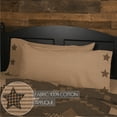 thumbnail image 3 of VHC Brands Farmhouse Star Appliqued Cotton Primitive Bedding King Pillow Case Set of 2, Charcoal Black, 3 of 6