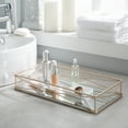 thumbnail image 4 of Home Details 14" x 7" Rectangular "Gorgeous" Vanity Tray Makeup Organizer, Rose Gold, 4 of 5