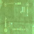 thumbnail image 1 of Ahgly Company Indoor Square Abstract Turquoise Blue Modern Area Rugs, 5' Square, 1 of 4