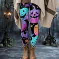 thumbnail image 4 of YDFCWXW Halloween Leggings for Women Tummy Control Pumpkin Seasonal Printed Stretchy Leggings Yoga Pants Tights (Mint Green, XL), 4 of 6