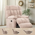 thumbnail image 3 of MAYEERTY Ergonomic Recliner Chair for Living Room, 110-161°Adjustable Recline, Footrest, Side Pocket, Creamy-white, 3 of 7