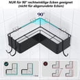 thumbnail image 4 of Estante de ducha con ganchos, organizador adhesivo sin perforaciones, resistente al óxido y al agua, almacenamiento multiusos para baño y cocina (2 piezas), 4 of 6