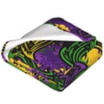 thumbnail image 4 of Bingfone Mardi Gras7 Print Flannel Fleece Blanket Throw Blanket For Bed,Sofa,Couch,Travel,Camping(40"X30"), 4 of 9