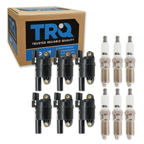 TRQ Ignition Coils Spark Plugs Fits 14-18 Chevrolet Silverado 1500 GMC Sierra TKA06154