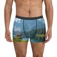 thumbnail image 2 of Bingfone Majestic Deer Mountain Lake Men's Underwear - Casual Stretch Boxer Briefs-XX-Large, 2 of 7