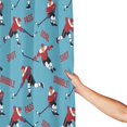 Shower Curtain, ice hockey player stick blue Washable Shower Curtain