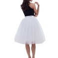 thumbnail image 5 of Womens Princess Ballet 7 Layers Tulle Tutu Skirt Wedding Party Evening Cocktail Mini Summer Dress, 5 of 6