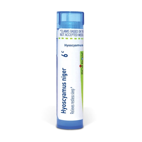 Boiron Hyoscyamus Niger 6C, Homeopathic Medicine for Restless Sleep, 80 Pellets