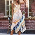 thumbnail image 4 of Ovzne Robes d'Été pour Femmes Robe Dames Été Mode Imprimée Sans Manches Col Rond Décontractée Robe Débardeur Robe pour Femmes Imprimée Liquidation, 4 of 7