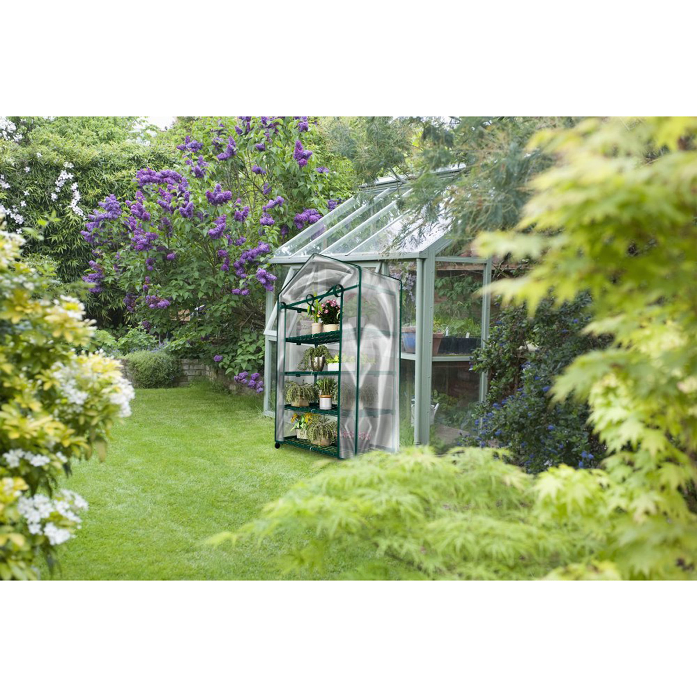 4 Tier Mini Portable Garden Greenhouse Plants Shed Hot House For Indoor Outdoor 