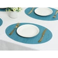 thumbnail image 6 of REGALWOVEN Placemats Set of 6 Oval Placemats for Kitchen Dining Table Decor Table Placemats Wipeable Table Mat Blue 18*12.5Inch, 6 of 7