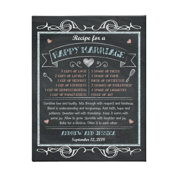 Personalized Recipe for Happy Marriage Canvas - Walmart.com - Walmart.com Personalized Recipe for Happy Marriage Canvas - Walmart.com - Walmart.com