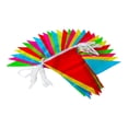 thumbnail image 2 of 1 banderín colorido de 80 m para decoración, banderines colgantes para fiestas de inauguración de cumpleaños y festivales., 2 of 8
