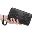 thumbnail image 6 of FALAN MULE Women's Wallet Large Capacity Double Zip Ladies Card Phone Holder RFID Blocking Wristlet Leather, 6 of 8