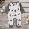 thumbnail image 2 of Ydojg Baby Boys Girls Bodysuit Autumn And Winter Christmas Cartoon White Patchwork Long Sleeve Suit Jumpsuit And Hat, 2 of 6