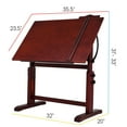 thumbnail image 3 of MEEDEN Wood Adjustable Height Drawing Table with 36" x 24" Angle Adjustable Top, Walnut, 3 of 7